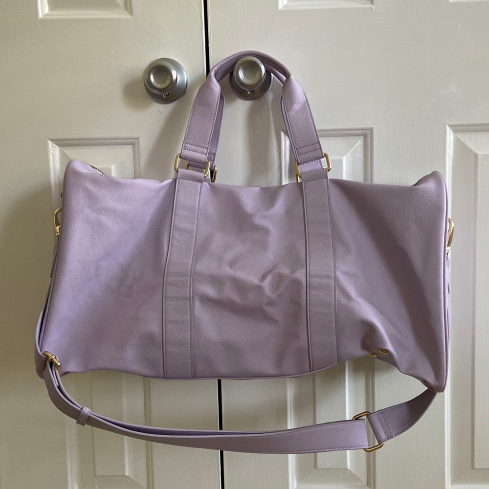 Stoney Clover Lane Purple Leather Duffle